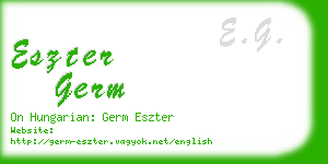 eszter germ business card